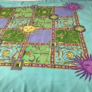 Vintage satin big blue scarf